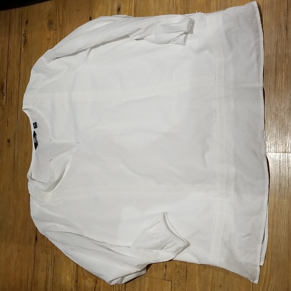 Lands End white long sleeve embroidered detail NWOTS shirt sz 2X